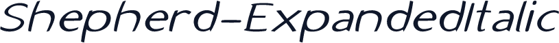Shepherd-ExpandedItalic