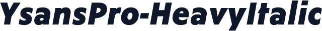 YsansPro-HeavyItalic