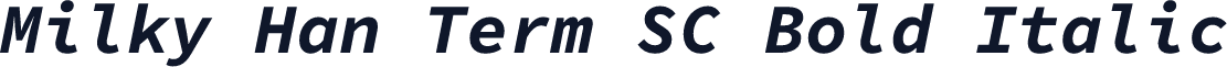 Milky Han Term SC Bold Italic