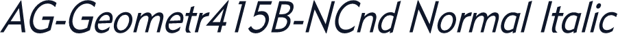 AG-Geometr415B-NCnd Normal Italic