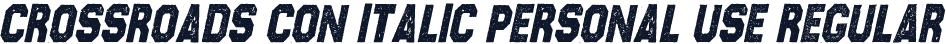 CROSSROADS CON ITALIC PERSONAL USE Regular