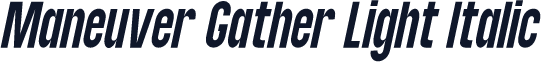 Maneuver Gather Light Italic