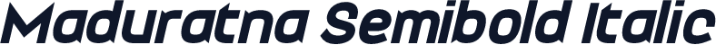 Maduratna Semibold Italic