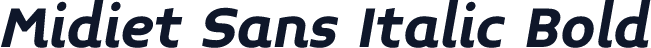 Midiet Sans Italic Bold