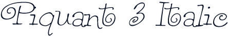 Piquant 3 Italic