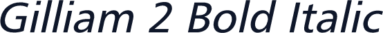 Gilliam 2 Bold Italic