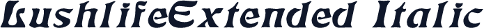 LushlifeExtended Italic