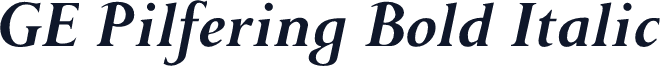 GE Pilfering Bold Italic