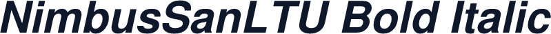 NimbusSanLTU Bold Italic