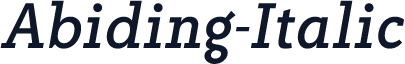 Abiding-Italic