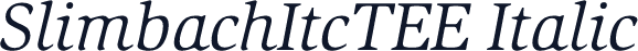 SlimbachItcTEE Italic