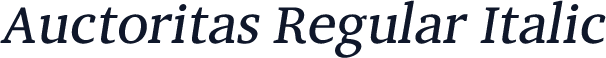 Auctoritas Regular Italic