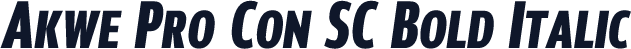 Akwe Pro Con SC Bold Italic