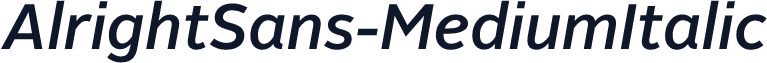 AlrightSans-MediumItalic