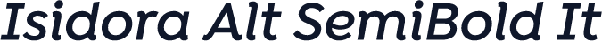 Isidora Alt SemiBold It
