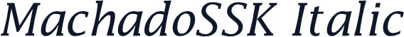 MachadoSSK Italic
