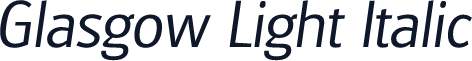 Glasgow Light Italic