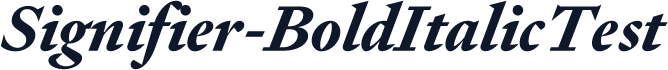 Signifier-BoldItalicTest