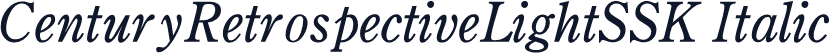 CenturyRetrospectiveLightSSK Italic
