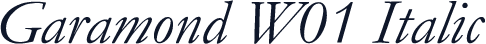 Garamond W01 Italic