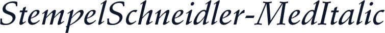 StempelSchneidler-MedItalic