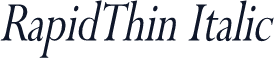 RapidThin Italic