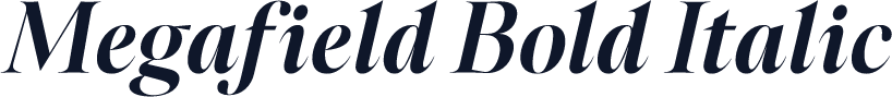 Megafield Bold Italic