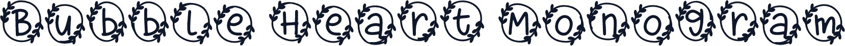 Bubble Heart Monogram