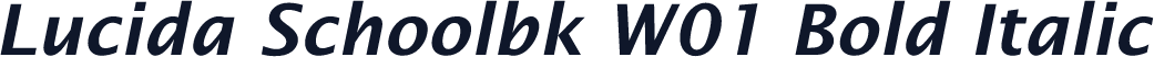 Lucida Schoolbk W01 Bold Italic