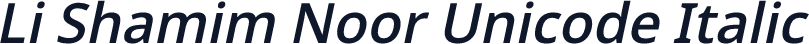 Li Shamim Noor Unicode Italic
