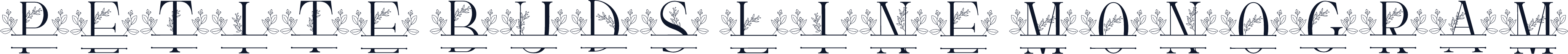 Petite Buds Line Monogram