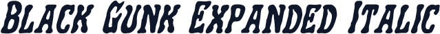 Black Gunk Expanded Italic