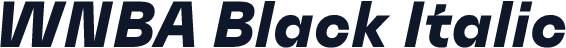 WNBA Black Italic