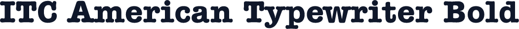 ITC American Typewriter Bold