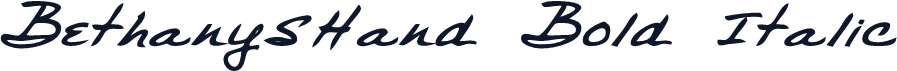 BethanysHand Bold Italic