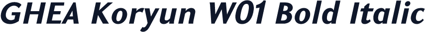 GHEA Koryun W01 Bold Italic