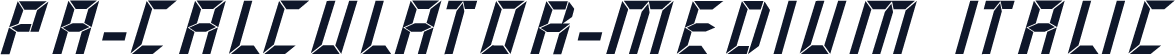 PA-Calculator-Medium Italic