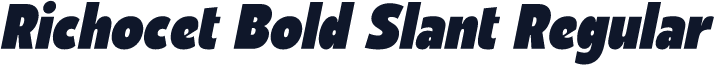 Richocet Bold Slant Regular