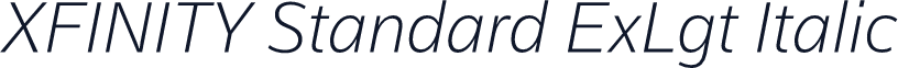 XFINITY Standard ExLgt Italic