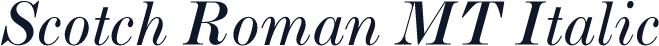 Scotch Roman MT Italic