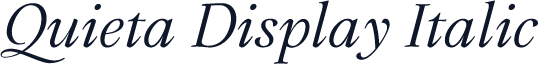 Quieta Display Italic