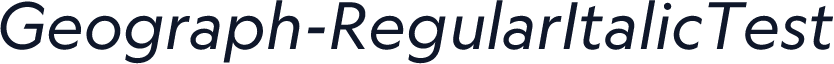 Geograph-RegularItalicTest