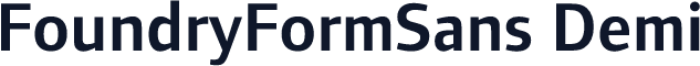 FoundryFormSans Demi