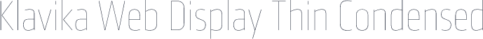 Klavika Web Display Thin Condensed