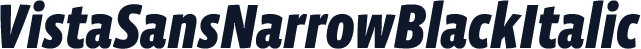 VistaSansNarrowBlackItalic