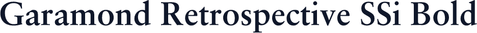Garamond Retrospective SSi Bold