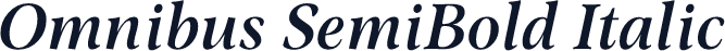 Omnibus SemiBold Italic