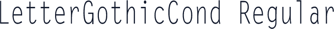 LetterGothicCond Regular