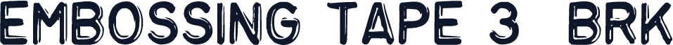 Embossing Tape 3 (BRK)