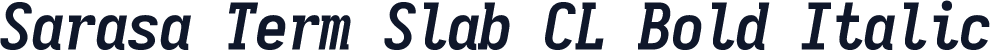 Sarasa Term Slab CL Bold Italic